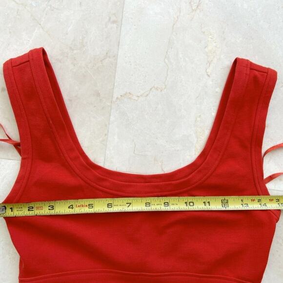 Diane Von Furstenberg Cezanne Red Orange Stretch Midi Dress w/‎ pockets sz 0 - Picture 9 of 13